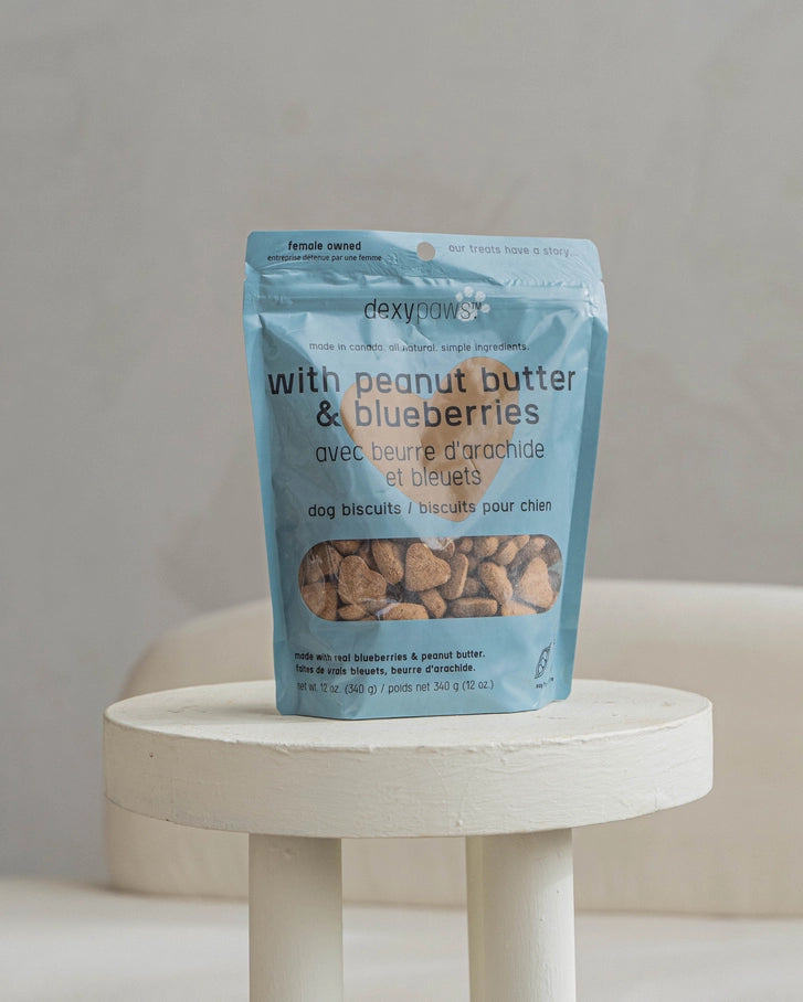 Peanut Butter & Blueberries Dog Treats